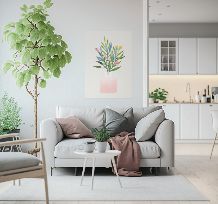 꽃이 있는 포스터 꽃들이 수납주에 있습니다. - TenStickers