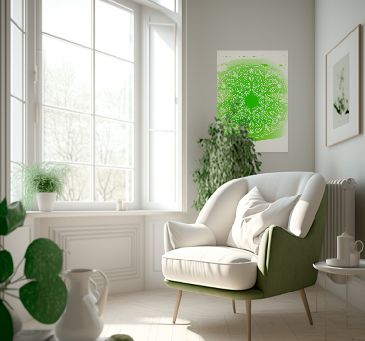 만다라 예술 선 벽 포스터 - TenStickers