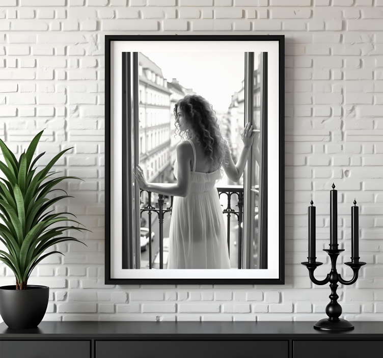 현실적인 사진 포스터 아침의 여인 - TenStickers