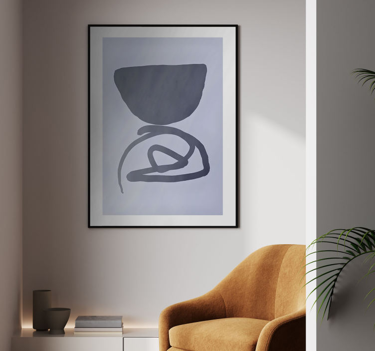 초록 포스터 보라색 프레임 - TenStickers