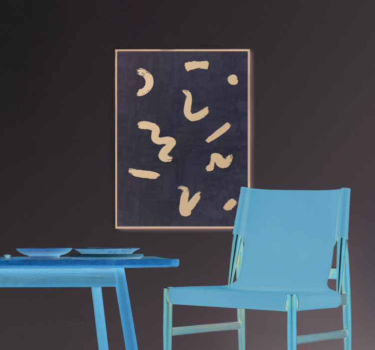 스칸디나비아 포스터 검은색 브러시 형태 - TenStickers