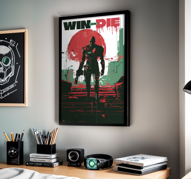 비디오 게임 포스터 사이버 안드로이드 - TenStickers