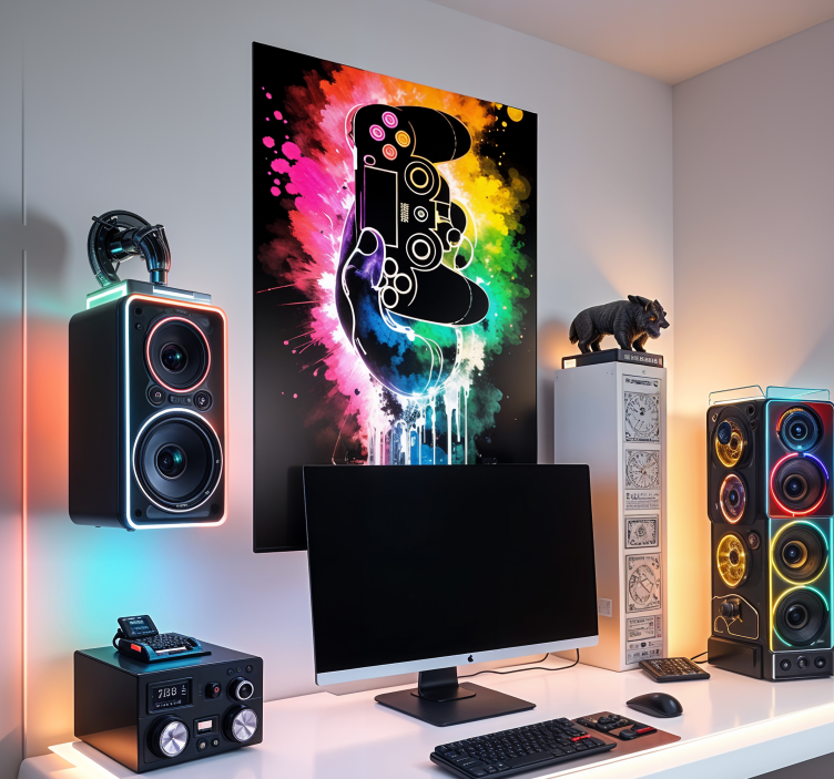 비디오 게임 포스터 gamer 폭발 - TenStickers