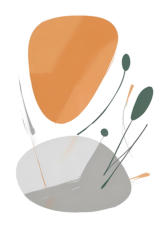 초록 포스터 예술적 혼란 - TenStickers