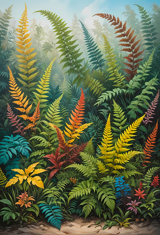 포스터 아트 드로잉 기이한 정글 - TenStickers