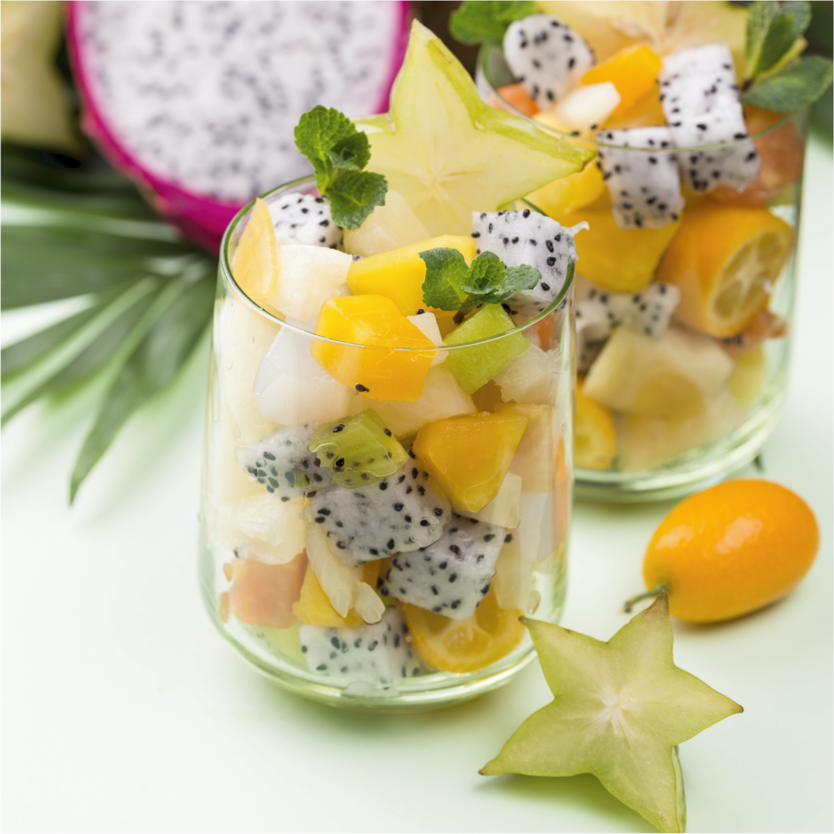 주방용 포스터 망고와 초록색 안경 - TenStickers