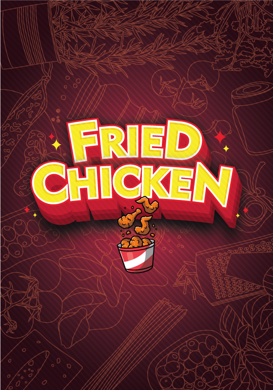 주방용 포스터 그래피티 타코 프라이드 치킨 - TenStickers