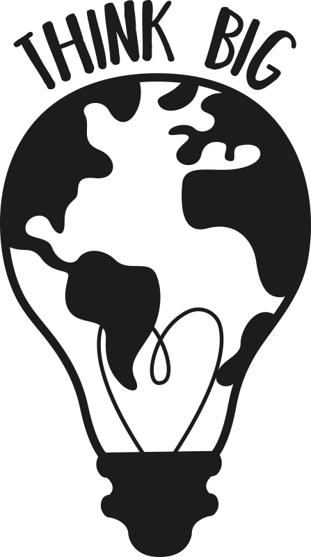 사무실용 침실 포스터 세계지도와 함께 큰 꿈을 꾸세요 - TenStickers