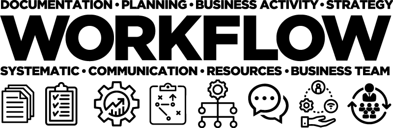 사무실용 침실 포스터 업무 흐름 - TenStickers