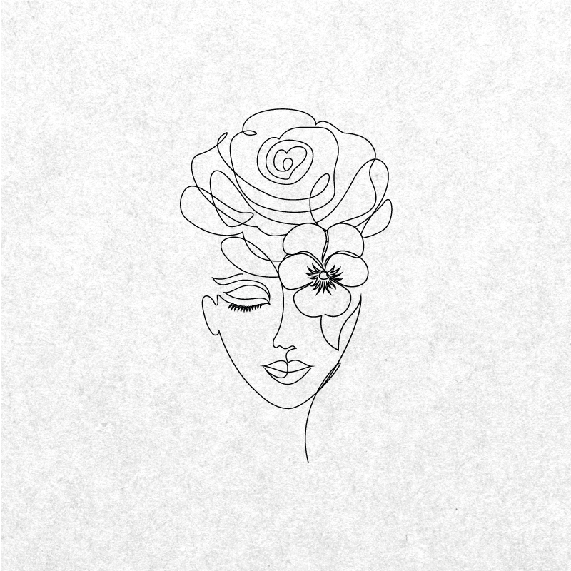 거실용 포스터 침실 미니멀리스트 얼굴 없는 여성 - TenStickers