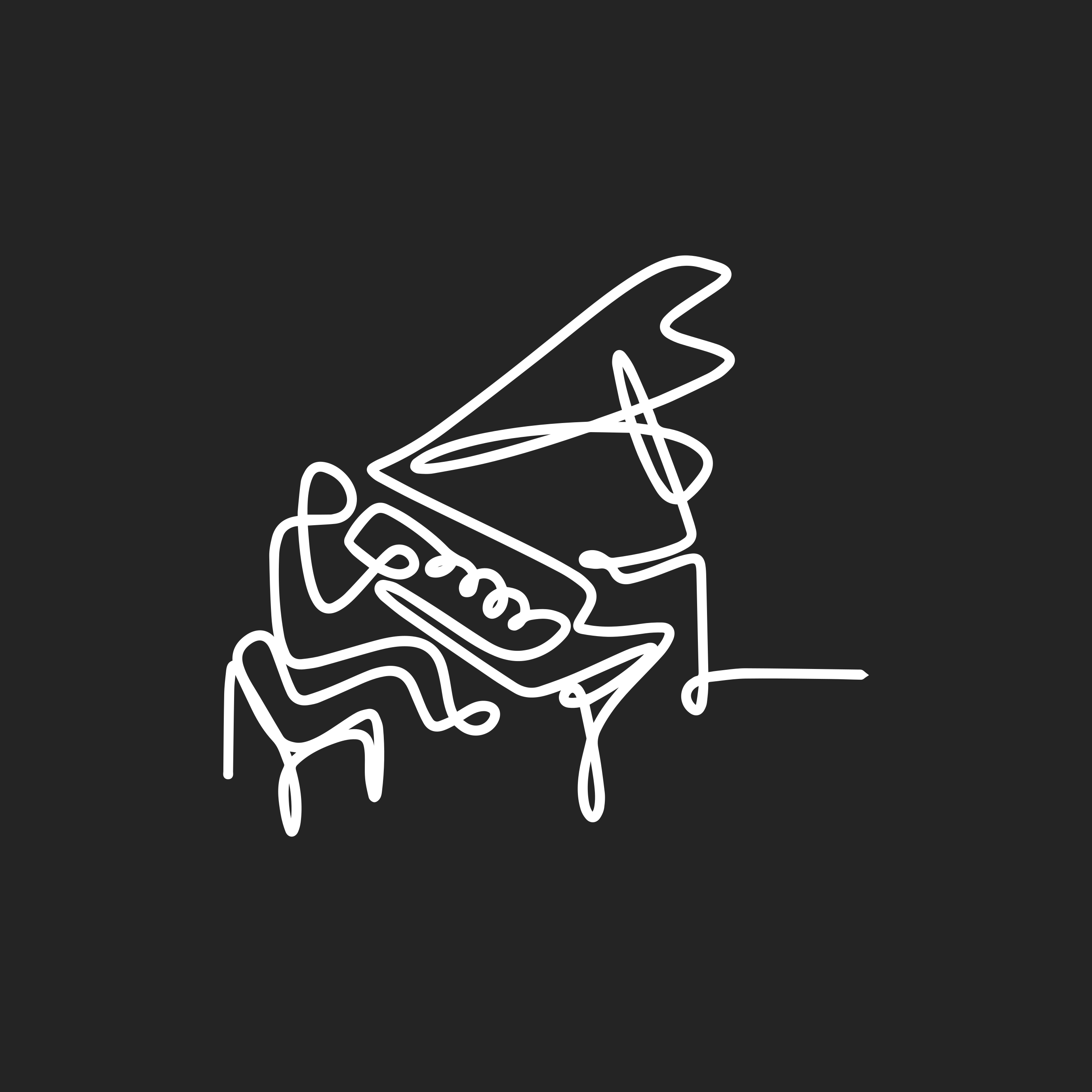 거실용 포스터 침실 피아니스트 라인아트 귀여운 디자인 - TenStickers