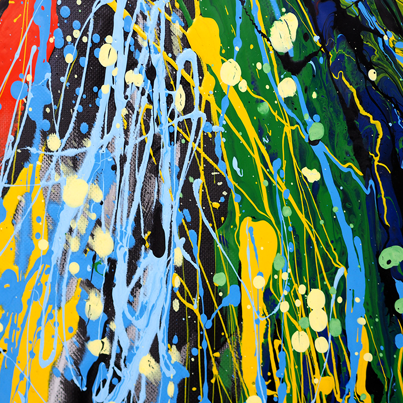 거실용 포스터 침실 아트 무지개 색 splash - TenStickers