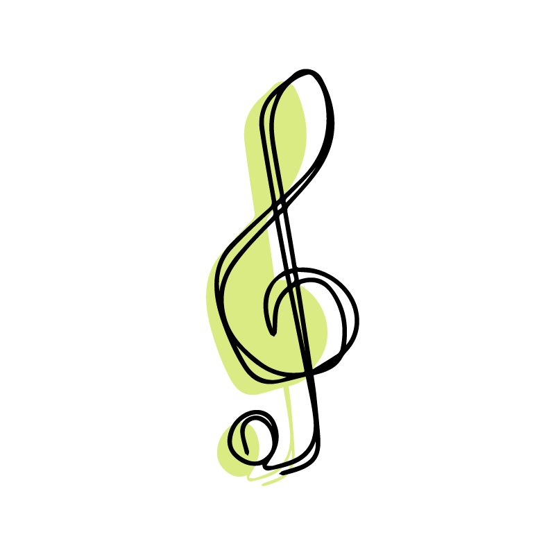 거실용 포스터 침실 미니멀리스트 음악 노트 귀여운 디자인 - TenStickers