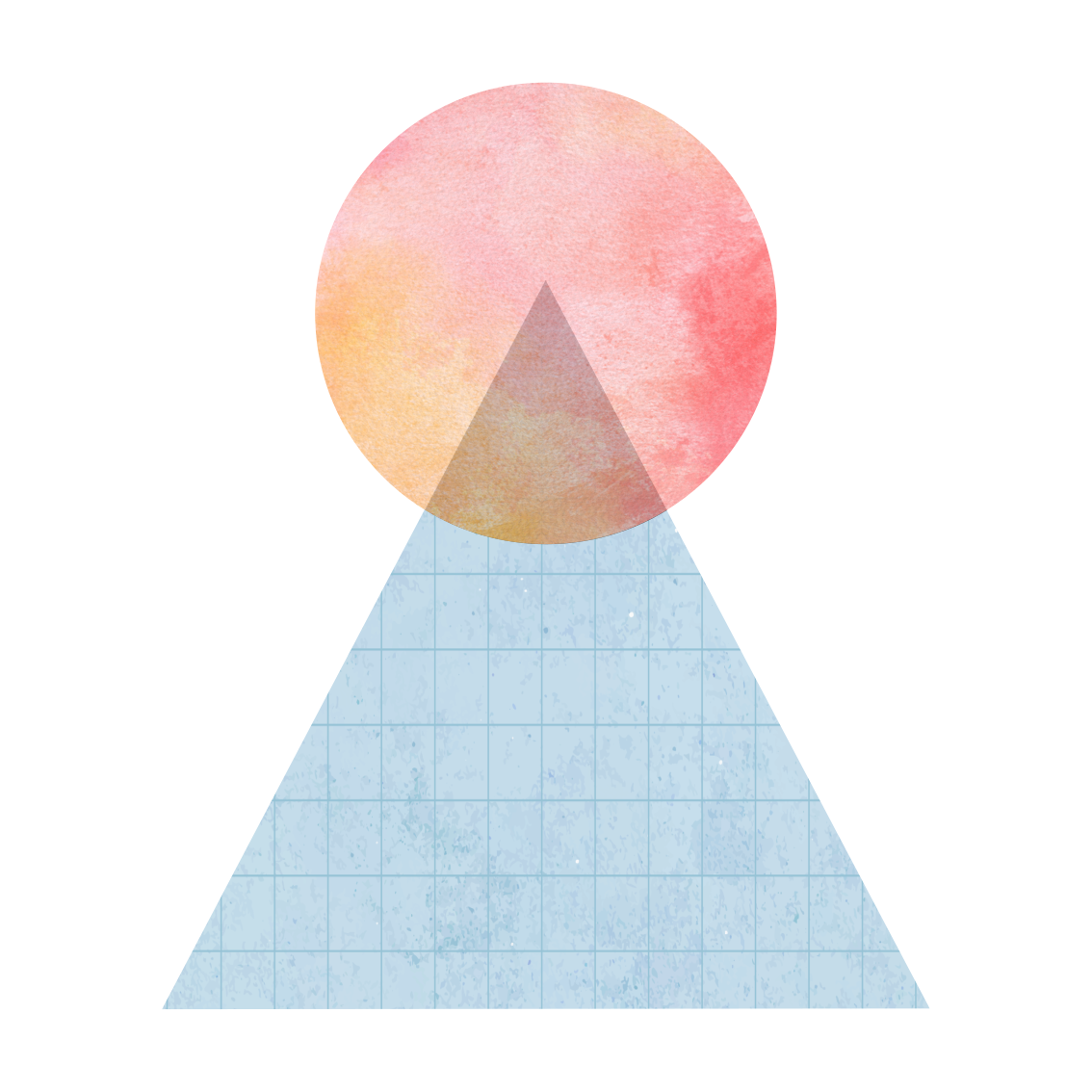 거실용 포스터 침실 태양과 삼각형 벽 예술 - TenStickers