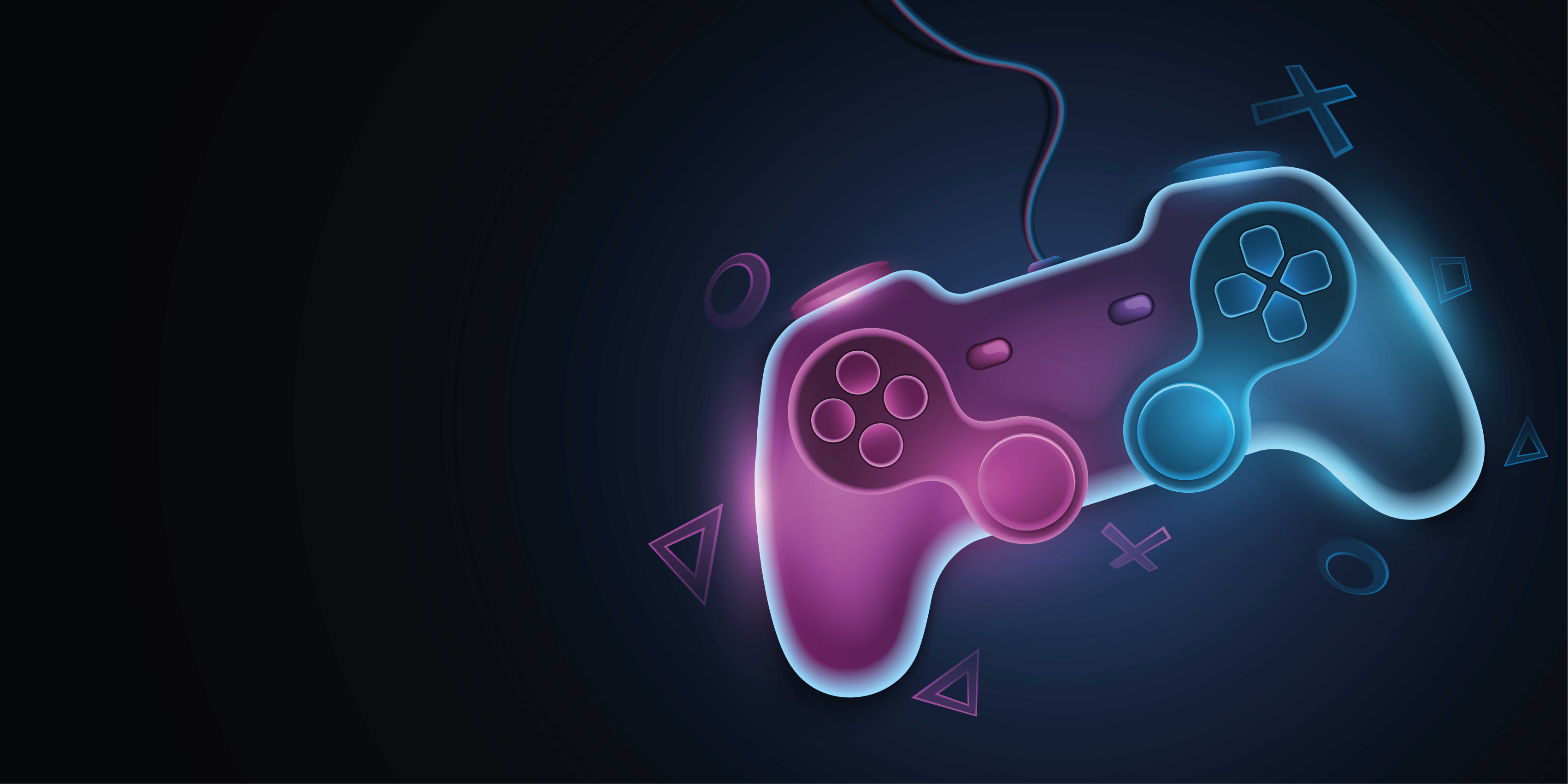 비디오 게임 포스터 형형색색 네온 패드 그래픽 - TenStickers