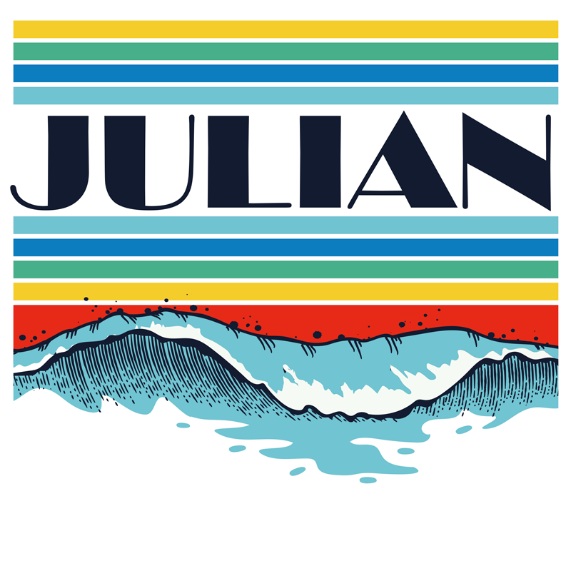 포스터 청소년 침실 맞춤 이름 바다 풍경 - TenStickers