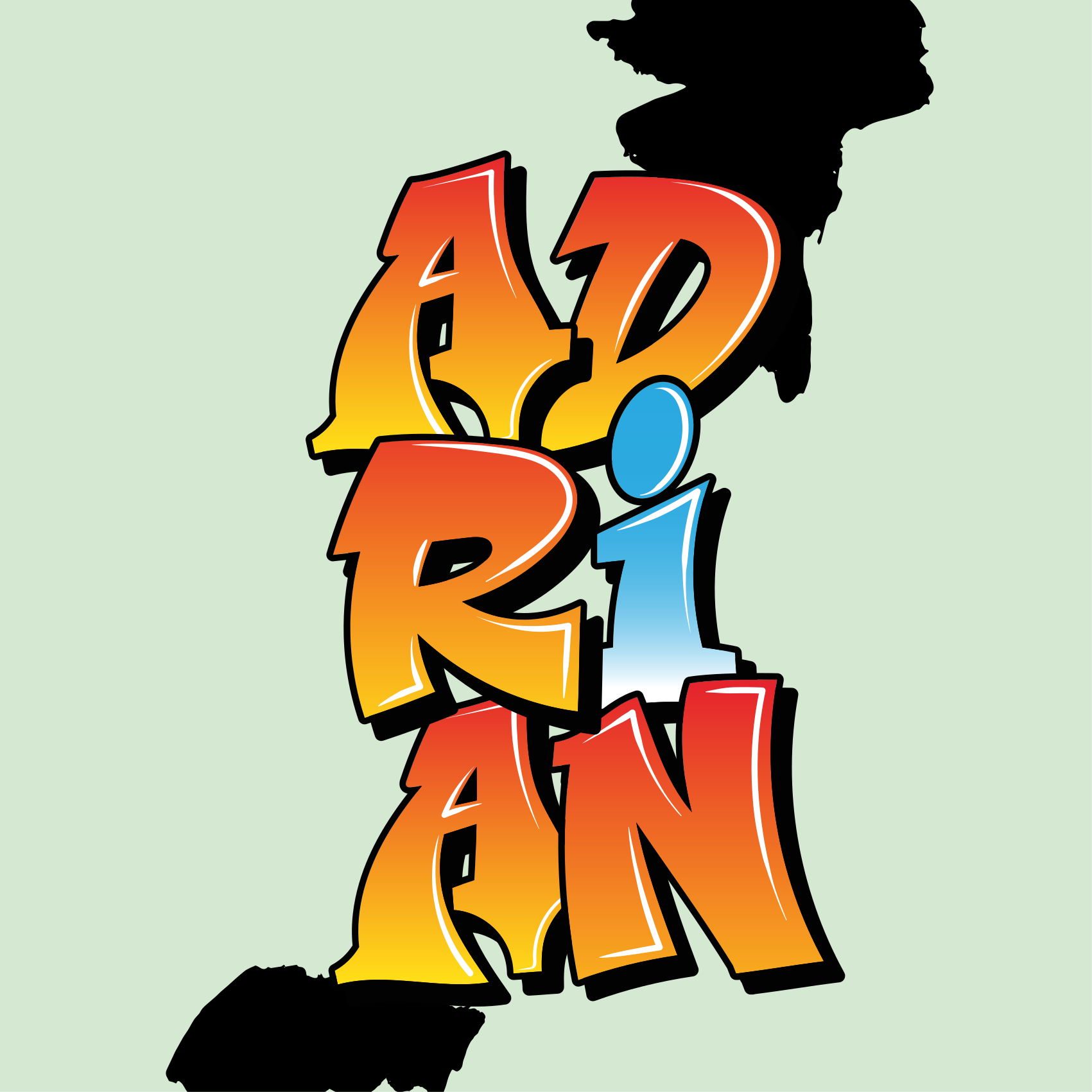 포스터 청소년 침실 다채로운 이름 아트 - TenStickers