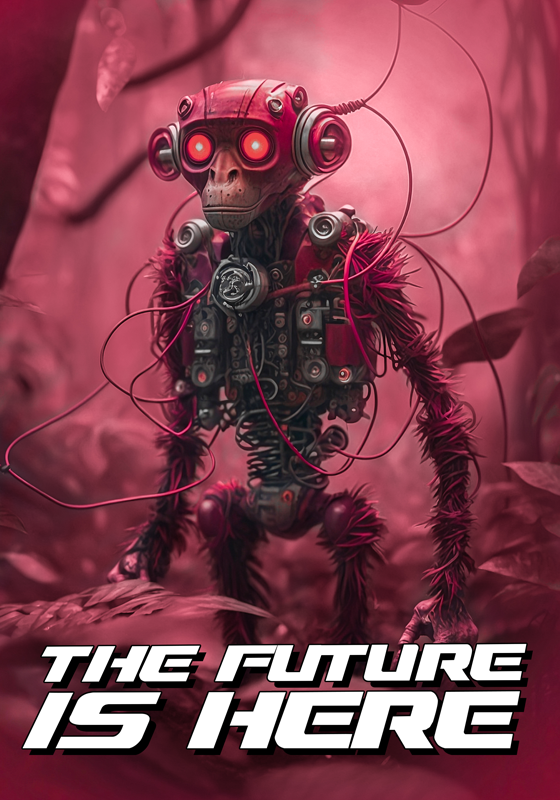 포스터 청소년 침실 알로봇 원숭이 - TenStickers