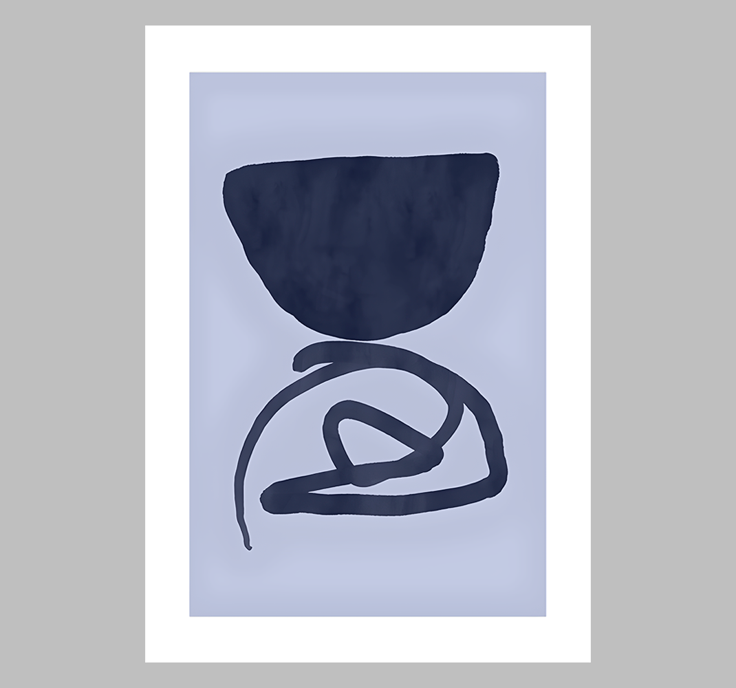 초록 포스터 보라색 프레임 - TenStickers