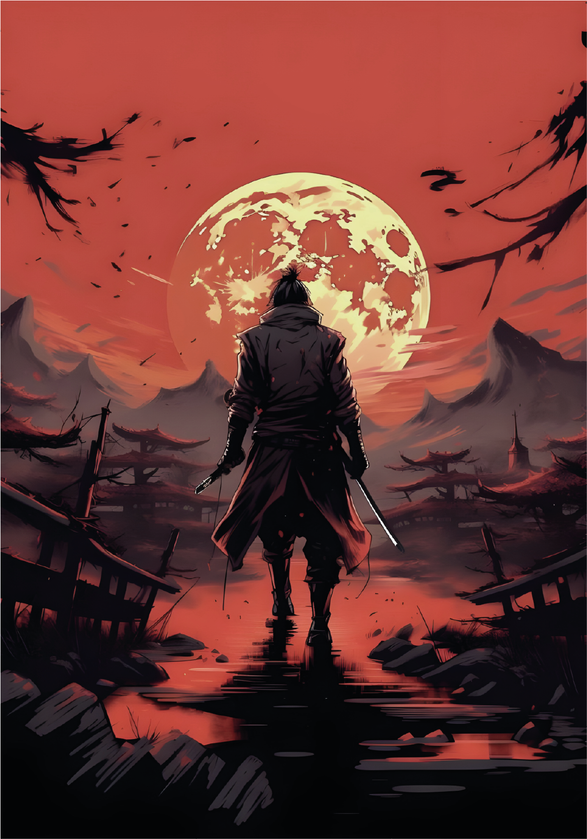 청소년 포스터 애니메이션 전사 실루엣 - TenStickers