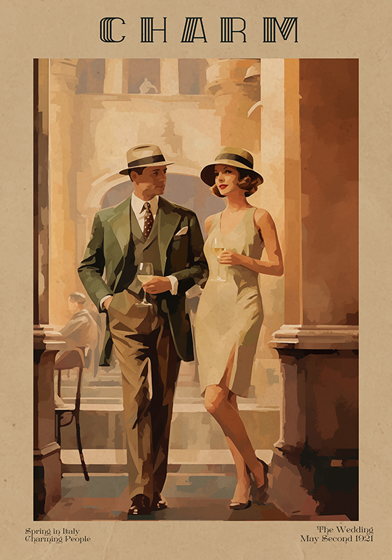 아르 데코 포스터 매력 잡지 - TenStickers