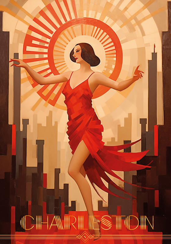아르 데코 포스터 찰스턴 - TenStickers