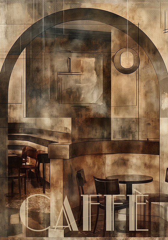 아르 데코 포스터 카페 - TenStickers