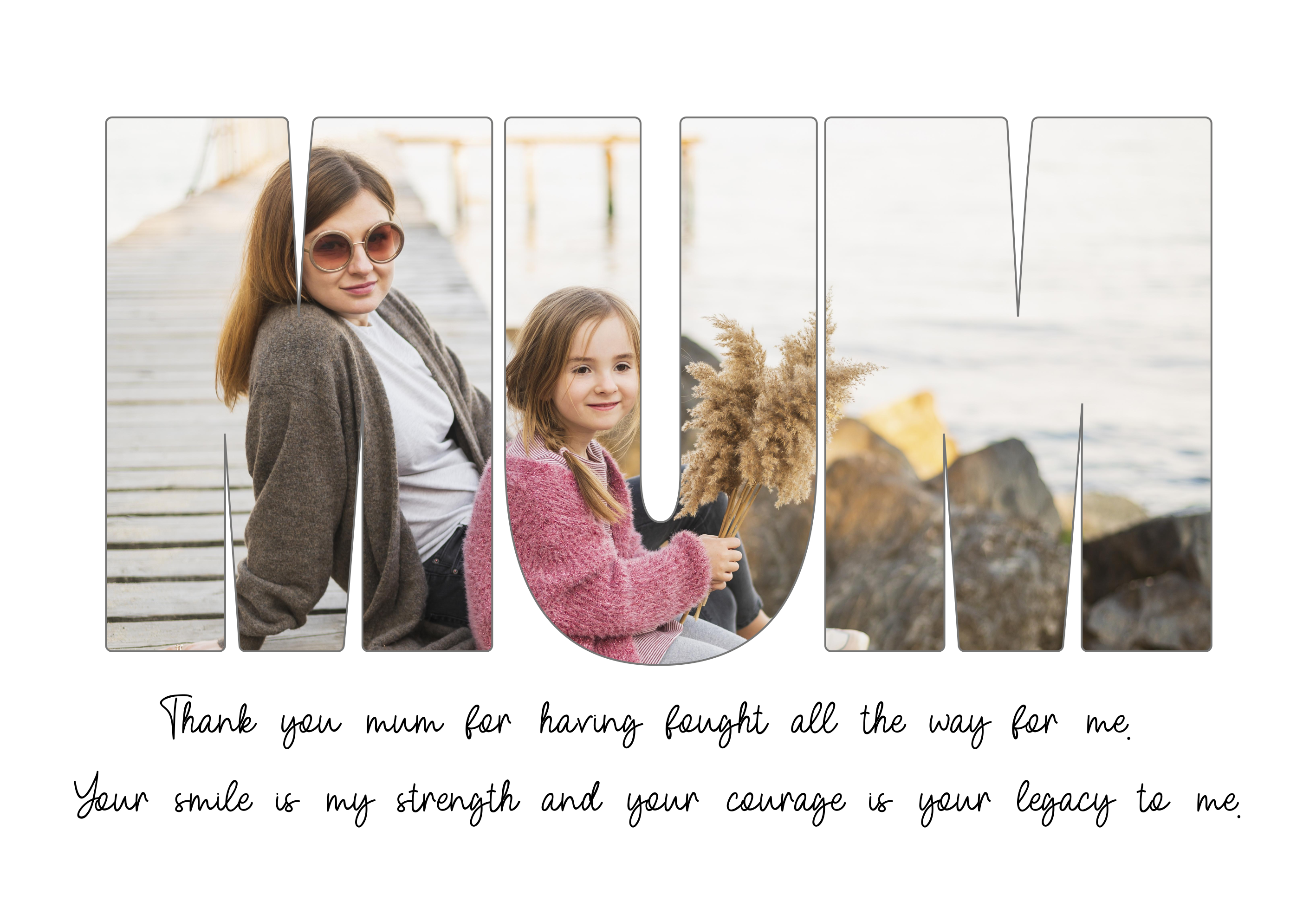 거실용 포스터 침실 고마워요 엄마 - TenStickers