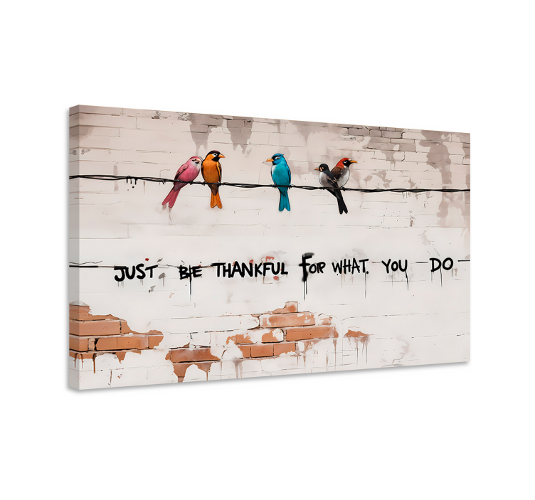 예술적 회화 앉아 있는 새들 - TenStickers