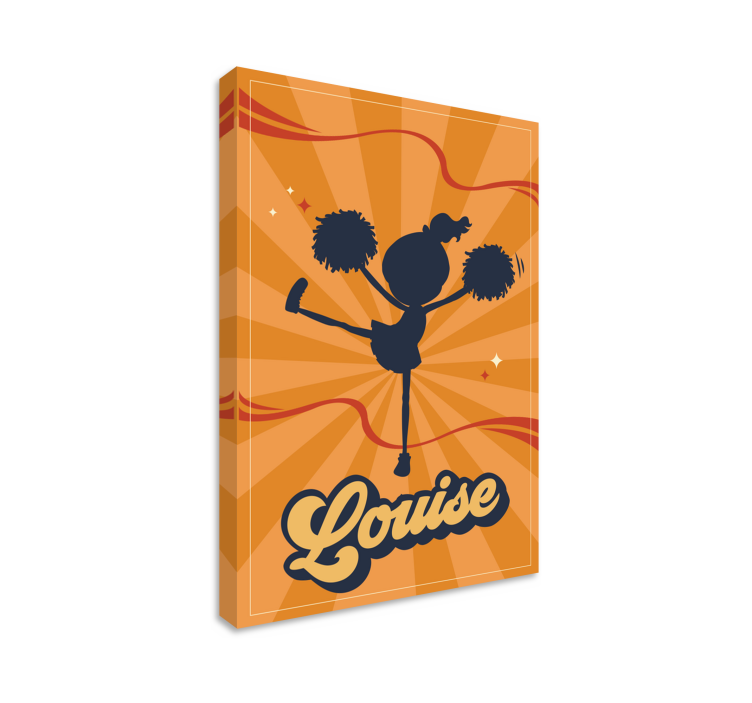 인물 및 수치 표 기분 좋은 응원단원 맞춤 아트 - TenStickers