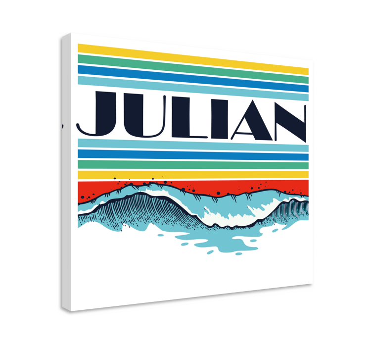 레트로 웨이브 개인화 캔버스 - TenStickers