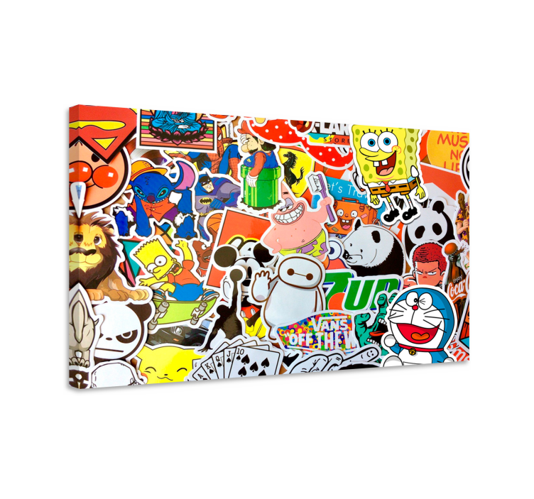 만화 캐릭터 보육 캔버스 - TenStickers