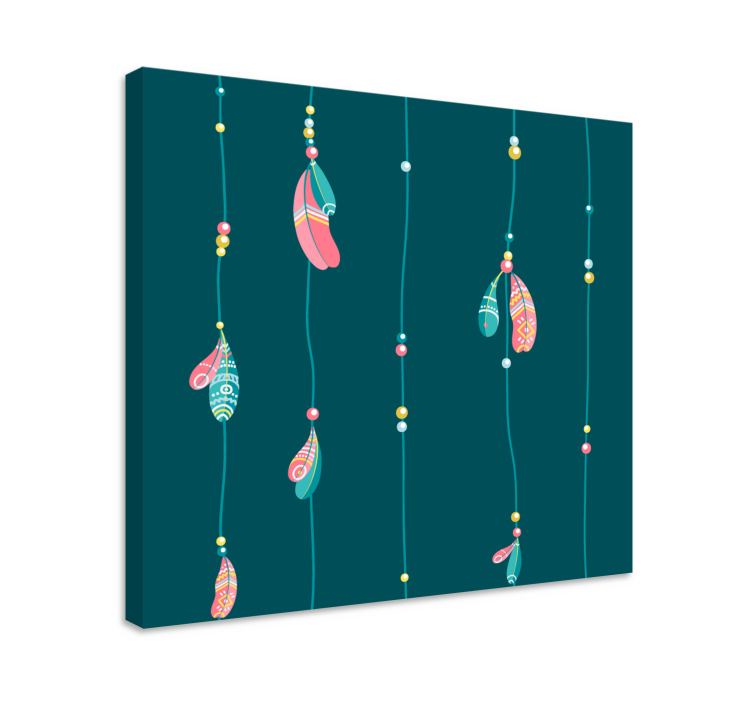 깃털이 있는 그림 장식용 깃털 디자인 - TenStickers