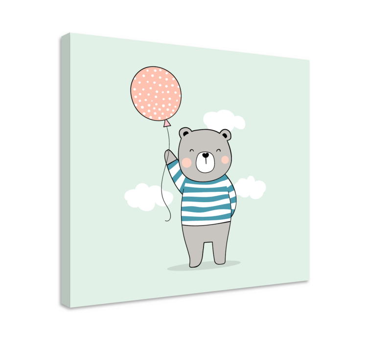 표 3d 귀여운 곰 인형 풍선 - TenStickers