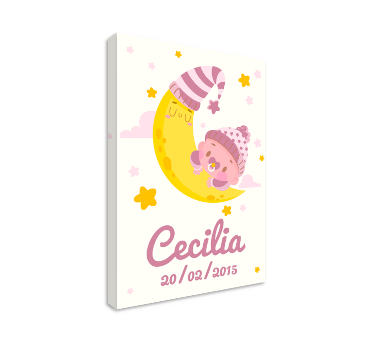 양식이 있는 테이블 행복한 달의 포옹 - TenStickers