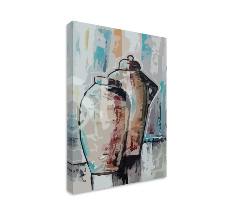 장식 그림 빈티지 클레이 화병 - TenStickers