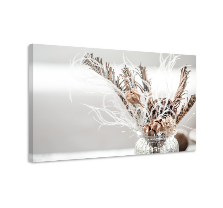 꽃과 식물이 있는 그림 건조화환 장식 - TenStickers