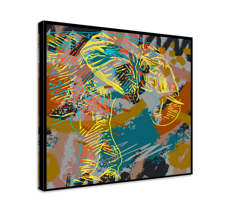 코끼리가 있는 그림 현대적인 코끼리 스케치 - TenStickers