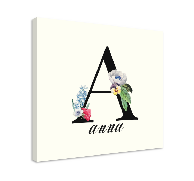 Abc 표와 문자 꽃무늬 이니셜 a - TenStickers