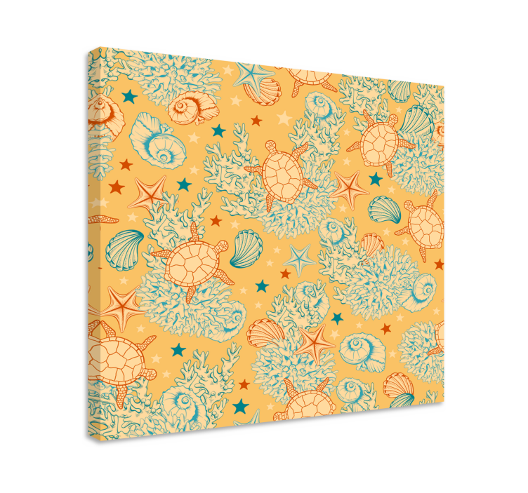 박스 선박 바다거북 패턴 - TenStickers