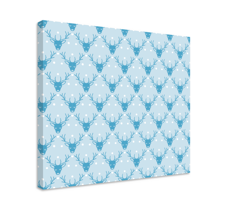 사슴으로 그림 그리기 겨울 사슴 패턴 - TenStickers