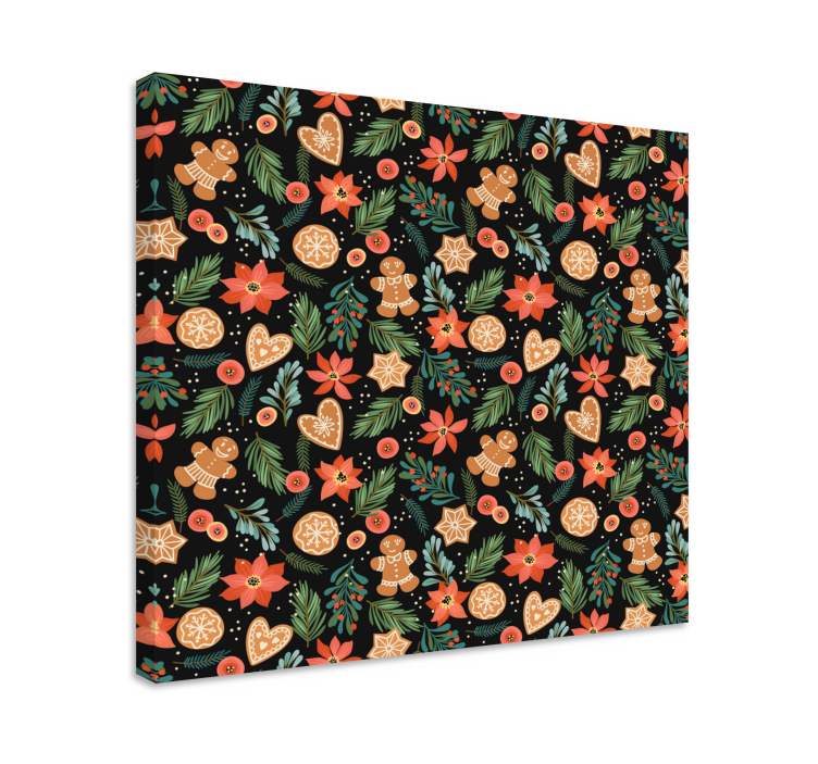 동물 그림 생강빵 홀리데이 패턴 - TenStickers