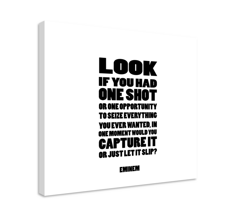 원샷 노래 가사 음악 캔버스 아트 - TenStickers