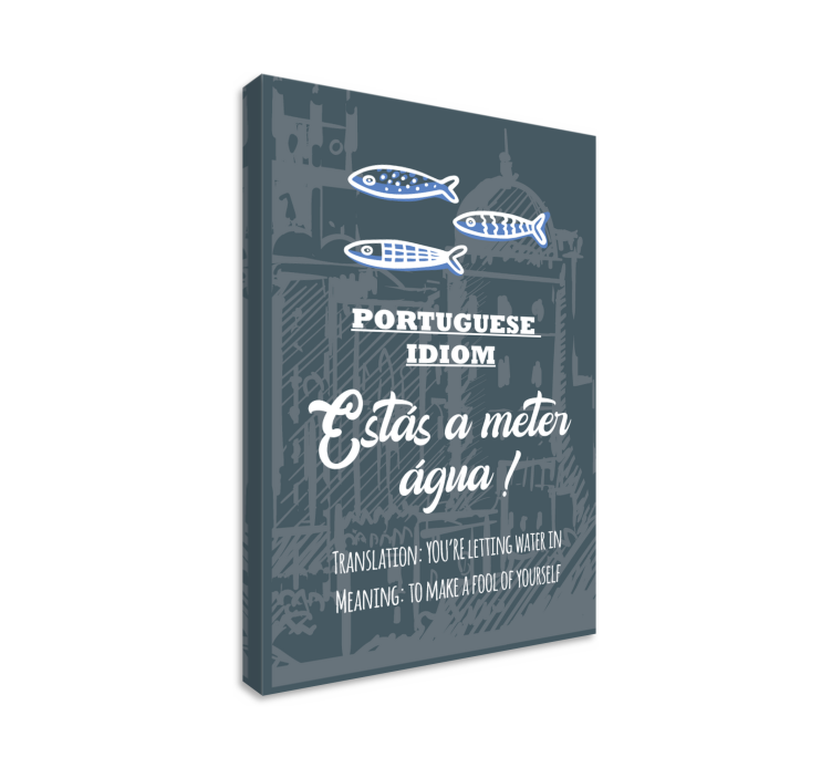 포르투갈어 말하는 번역 바보 캔버스 - TenStickers