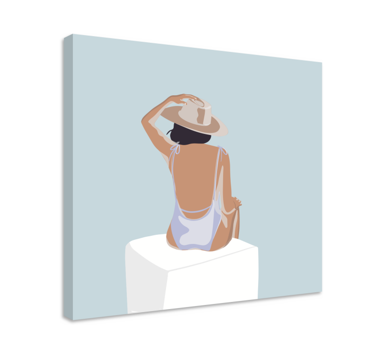 패션 소녀 최소한의 스타일 벽 인쇄 - TenStickers