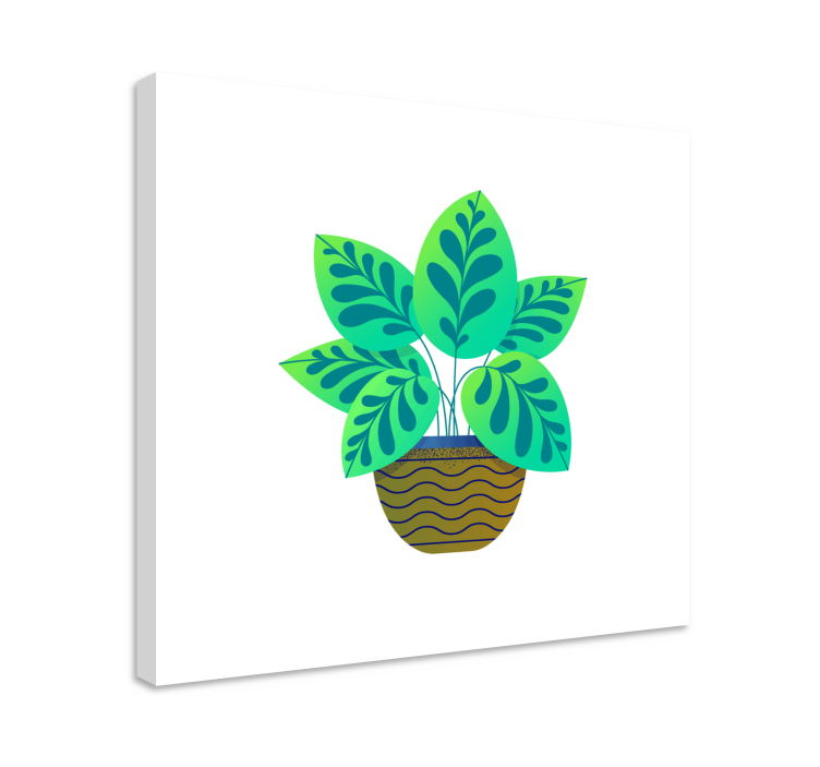 꽃과 식물이 있는 그림 푸르른 녹색 잎사귀 - TenStickers