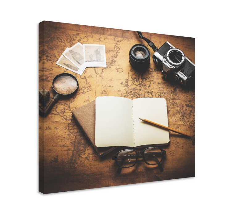 과일이 있는 그림 빈티지 카메라 필수 아이템 - TenStickers