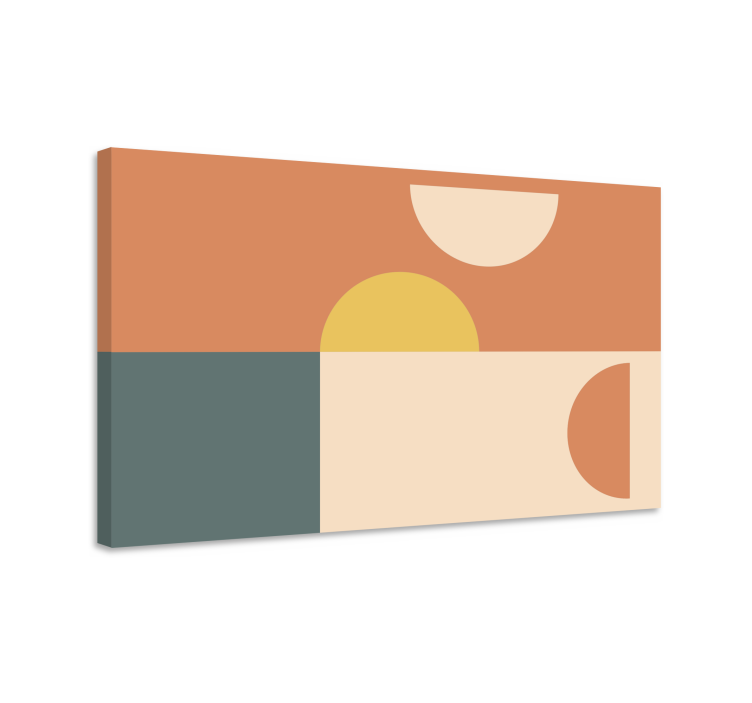 반원 및 직사각형 기하학적 캔버스 - TenStickers