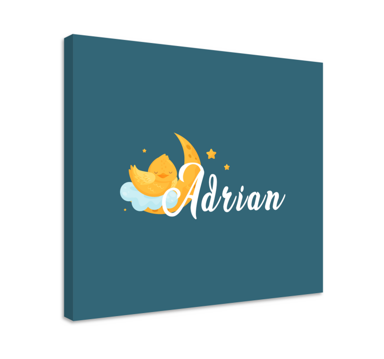 양식이 있는 테이블 잠자는 병아리 달 - TenStickers