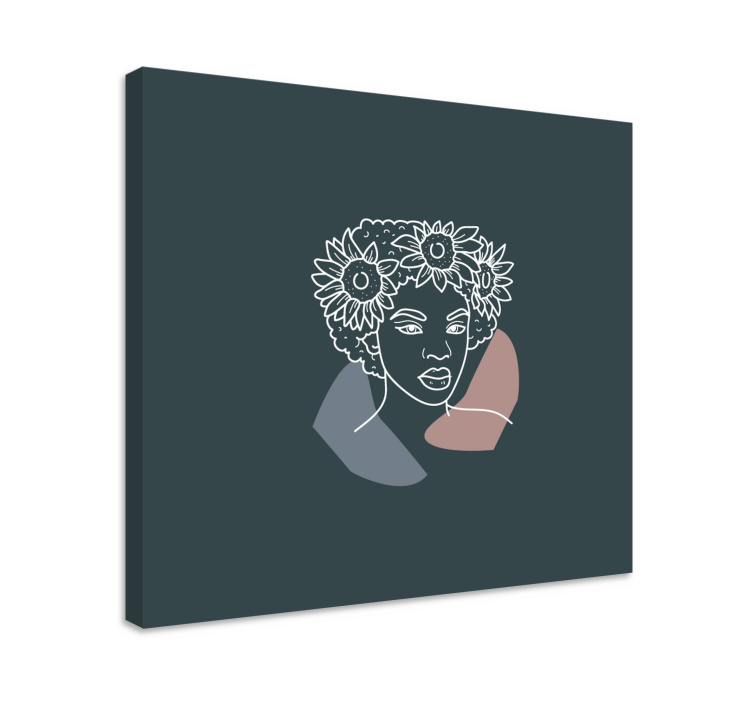 인물 및 수치 표 화려한 식물 초상화 - TenStickers